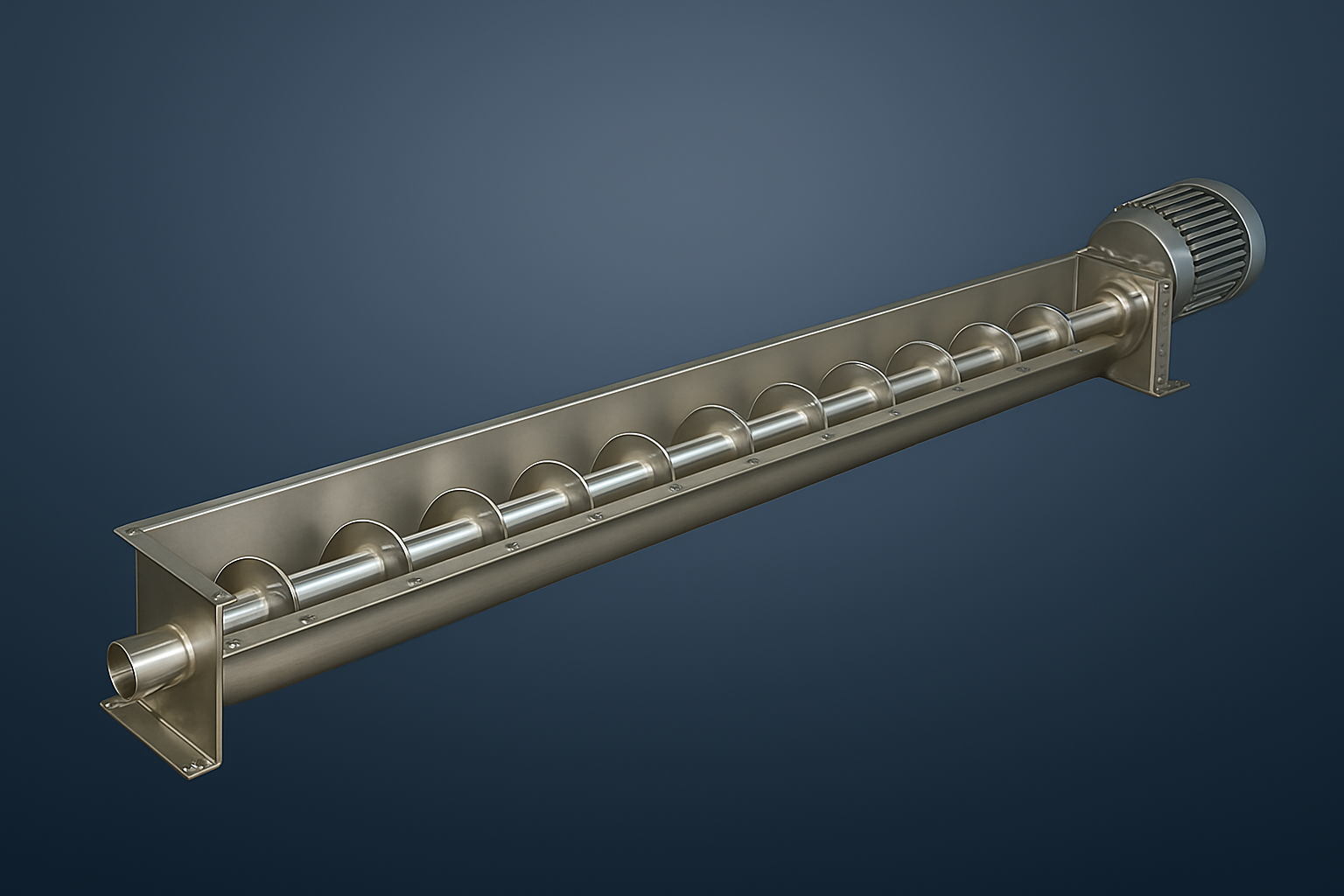 Stainless Steel Screw Conveyor for Food and Pharma